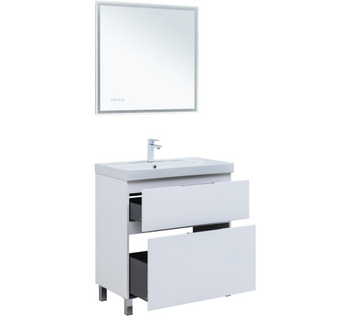 Тумба под раковину Aquanet Алвита New 80 напольная, белый матовый