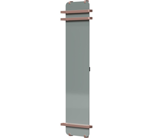 Полотенцесушитель электрический Allen Brau Infinity 180x44 с зеркалом, рейлингом 2.0 и креплением, медь браш