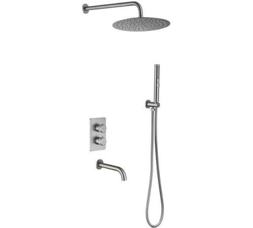 Душевой комплект Allen Brau Priority 5.31014-BN (с внутренней частью, 3 выхода) никель браш