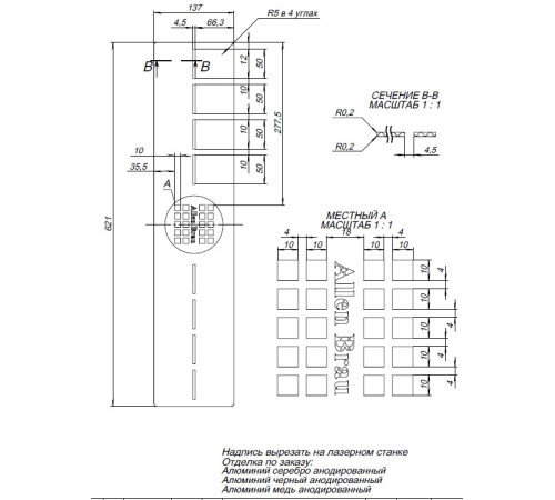 Накладка для сифона Allen Brau Infinity 8.210N7-BA серебро браш