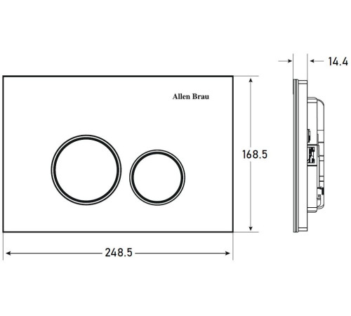 Клавиша смыва Allen Brau Priority 9.20005.31 черный матовый