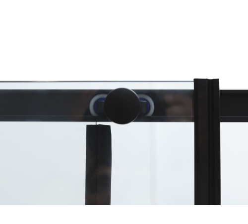 Боковая стенка Aquanet Pleasure Evo 800 AE65-F80-BT профиль черный, прозрачное стекло