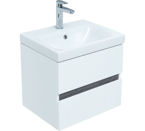 Тумба под раковину Aquanet Беркли 50 белый/дуб рошелье