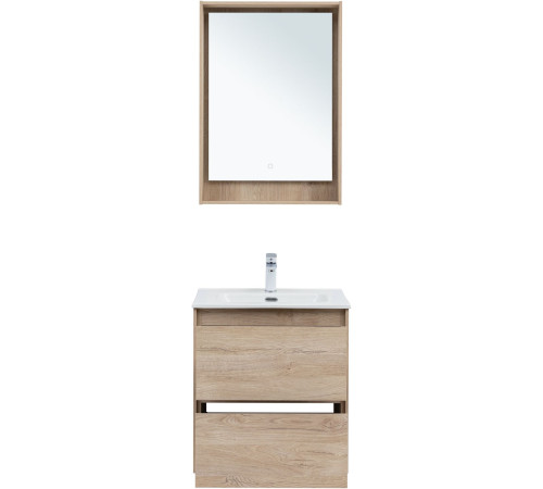 Тумба под раковину Aquanet Милан 60 дуб светлый