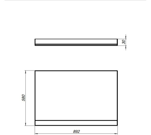 Боковой экран Aquanet Grenada 80