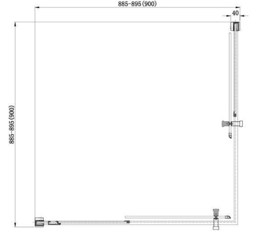Душевой уголок Aquanet Delta Cube NPE1142 90x90, прозрачное стекло