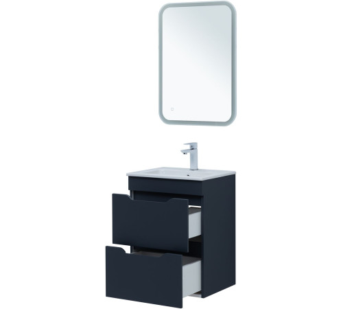 Тумба под раковину Aquanet Практика 50 маренго (2 ящика)