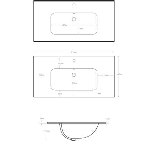 Раковина Aquanet Flat 80 белая матовая