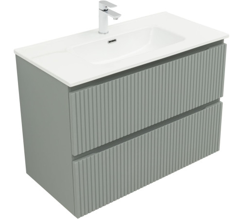 Тумба под раковину Aquanet Джейн (Flat) 90 мисти грин