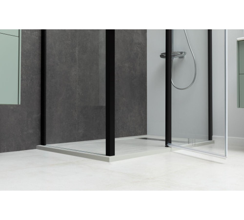 Душевой уголок Allen Brau Priority 140x80 3.31012.BBA + 3.31015.BBA черный браш