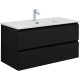Тумба под раковину Aquanet Вега 2.0 100 черный
