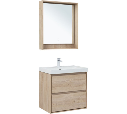 Тумба под раковину Aquanet Милан 70 дуб светлый