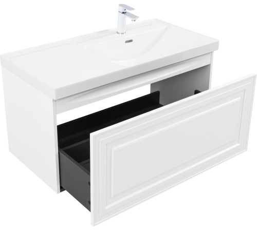 Тумба под раковину Aquanet Агата 100 белый сатин