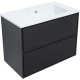 Тумба под раковину Aquanet Милан 80 черный глянец