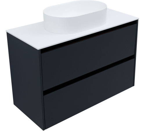 Тумба под раковину Allen Brau Activity 100 1.34006.AM антрацит матовый/черный браш