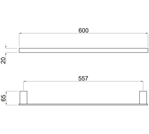 Держатель для полотенец Allen Brau Infinity 6.21011-31 черный матовый