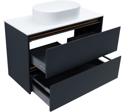 Тумба под раковину Allen Brau Activity 100 1.34014.AM антрацит матовый/олива браш