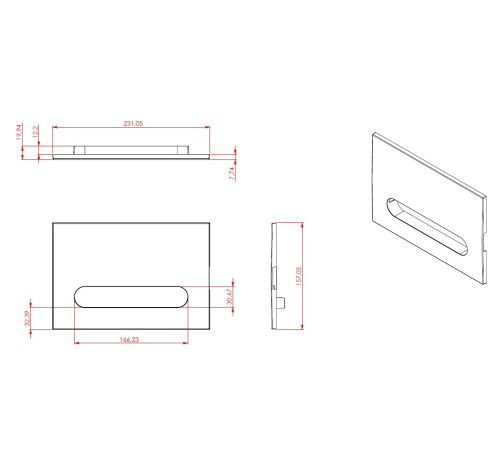Клавиша смыва Allen Brau Project Color 9.2PR01.MG хром матовый