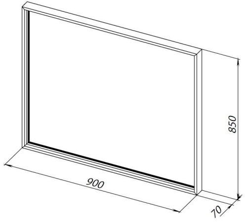 Зеркало Allen Brau Liberty 90 1.330015.BB черный браш