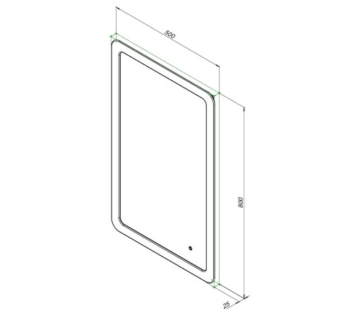 Зеркало Aquanet Ирис 50 с подсветкой LED