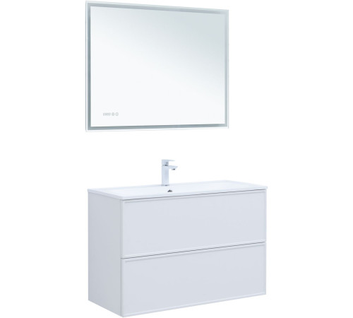 Тумба под раковину Aquanet Арт 100 белый матовый