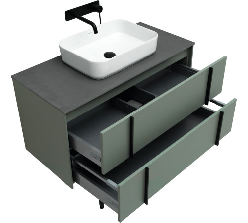 Тумба под раковину Allen Brau Reality 100 1.32007.CGM олива матовый