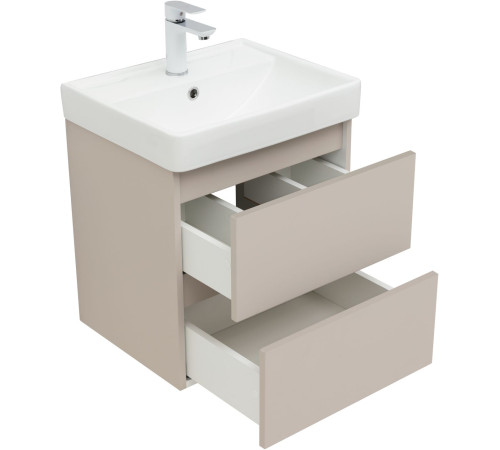 Тумба под раковину Aquanet Вега 2.0 50 бежевый