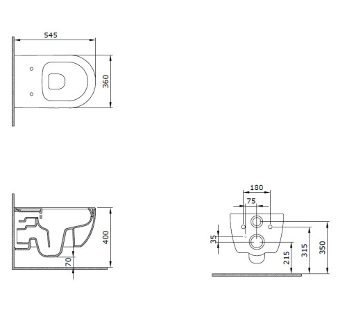 Унитаз с инсталляцией Allen Brau Priority 00301296/8.9466.0.000.000.1 белый глянец