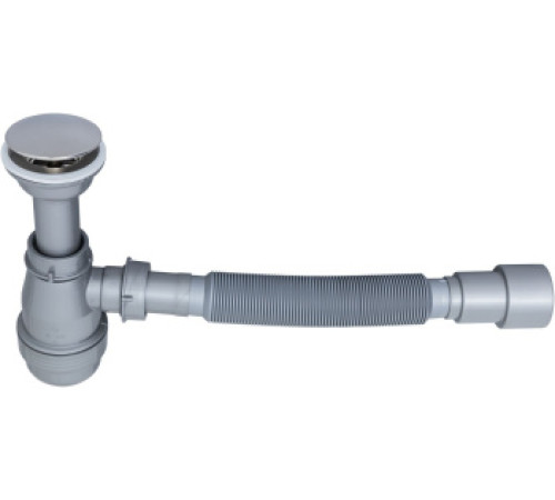 Сифон для раковины серый Aquanet d40/50