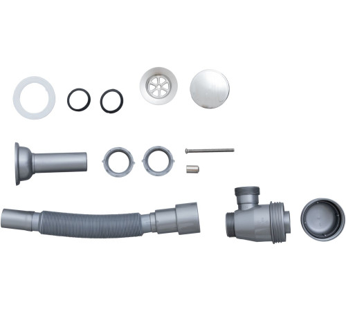 Сифон для раковины серый Aquanet d40/50
