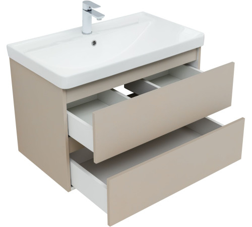 Тумба под раковину Aquanet Вега 2.0 80 бежевый