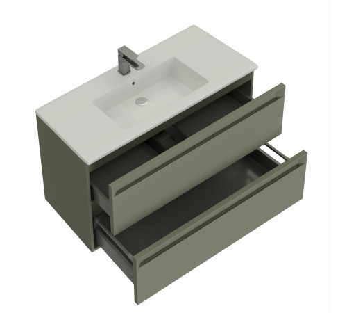 Тумба под раковину Allen Brau Eclipse 100 1.E1003.CGM 2.0 олива матовый