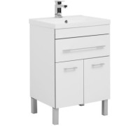 Тумба с раковиной Aquanet Верона 60 белый (напольная 1 ящик 2 дверцы)