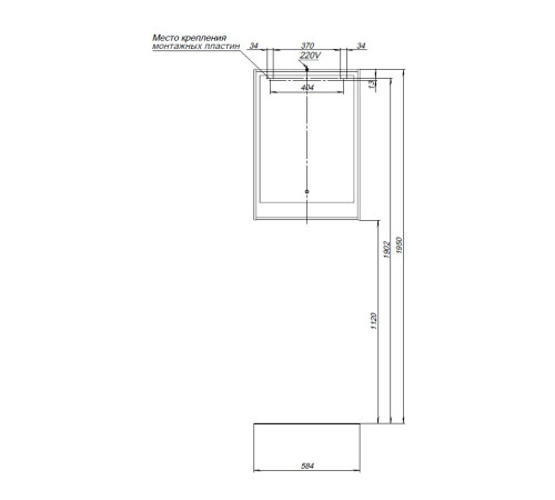 Зеркало Aquanet Милан 60 дуб рустикальный