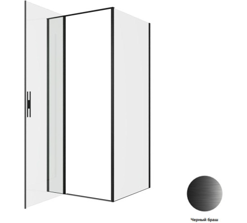 Душевой уголок Allen Brau Priority 90x90 3.31027.BBA + 3.31045.BBA черный браш