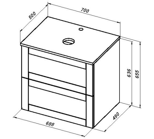 Тумба под раковину Aquanet Терра 70 белый матовый