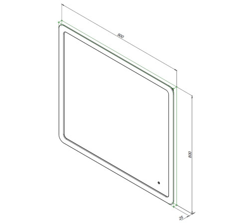 Зеркало Aquanet Ирис 90 с подсветкой LED