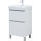 Тумба под раковину Aquanet Вега 50 напольная, белый глянец