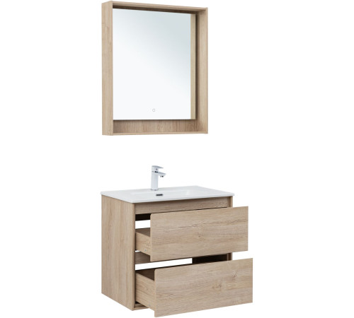 Тумба под раковину Aquanet Милан 70 дуб светлый