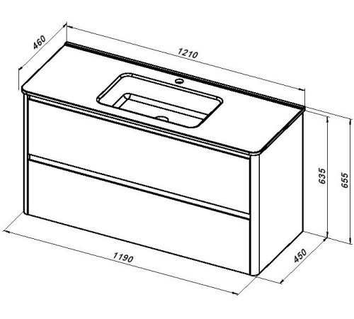 Тумба под раковину Allen Brau Gravity 120 1.370011.PWM папирус матовый