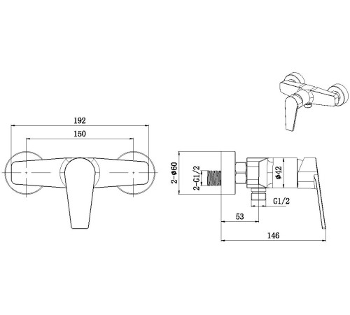 Смеситель для душа Allen Brau Eclipse 5.E1004-31 черный матовый