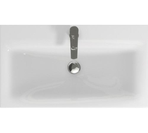 Тумба под раковину Aquanet Беркли 80 белый глянец (2 ящика)