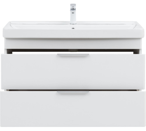 Тумба под раковину Aquanet Ирис New 100 белый глянец
