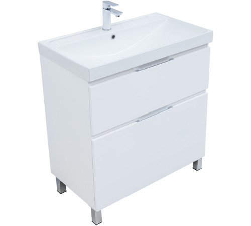Тумба под раковину Aquanet Алвита New 80 напольная, белый матовый