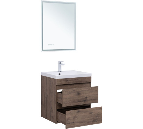 Тумба под раковину Aquanet Нота New 60 дуб веллингтон табак