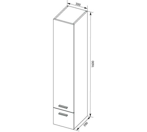 Шкаф-пенал Aquanet Верона 30 белый (подвесной)