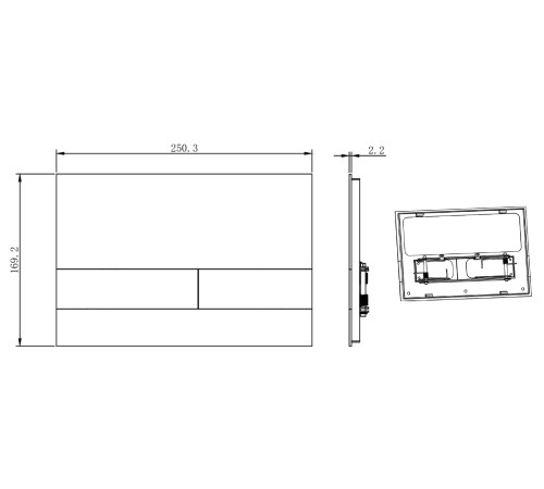 Клавиша смыва Allen Brau Infinity 9.20008.GR графит