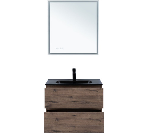 Тумба под раковину Aquanet Алвита New 70 2 ящика, дуб веллингтон табак