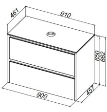 Столешница Allen Brau Activity 90 1.35023.ON акриловый камень оникс