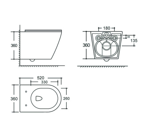 Унитаз подвесной Aquanet Atago 3.0 Tornado